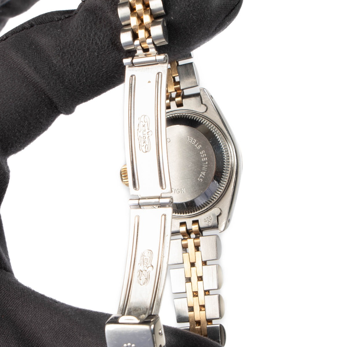 Montre Rolex Lady-Datejust 26 en Diamants, Acier Oystersteel et Or Jaune 18 carats