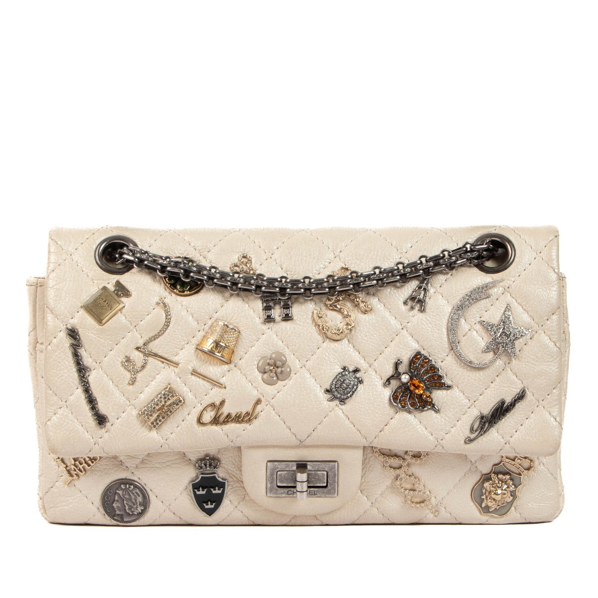 Chanel Pearly Leather Lucky Charms 2.55 Bag