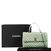 Chanel Mint Green Chevron Trendy CC Bag