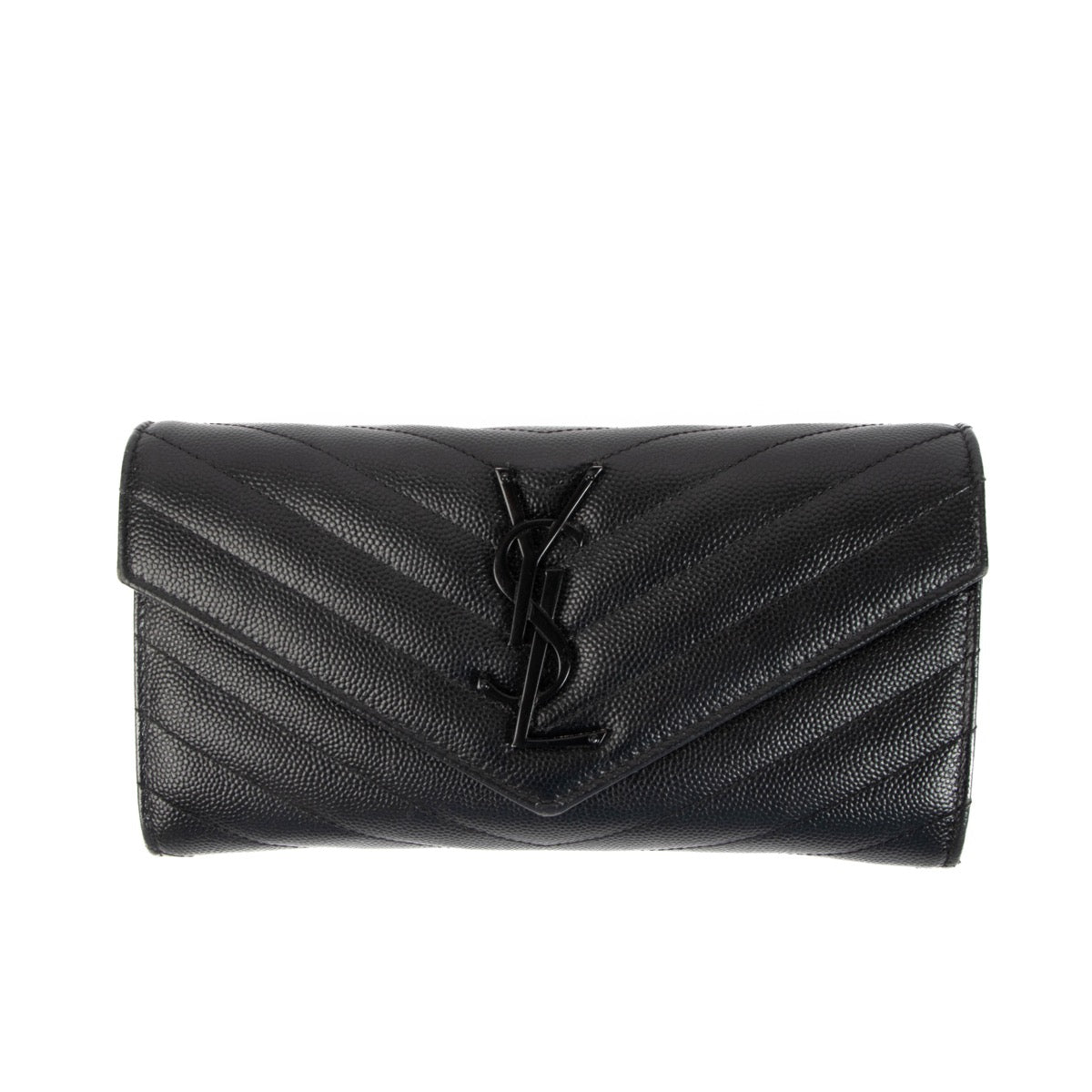 Shop safe online at Labellov in Antwerp, Brussels and Knokke this 100% authentic second hand Saint Laurent So Black Cassandre Long Wallet