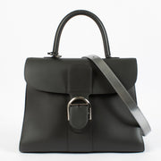 Delvaux Brillant Anthracite Grey and Silver Metallic Brillant GM Bag