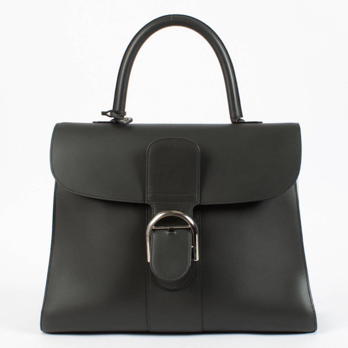 Delvaux Brillant Anthracite Grey and Silver Metallic Brillant GM Bag