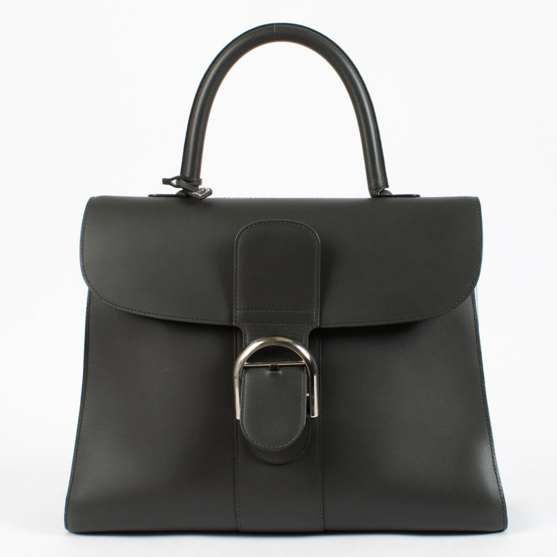 Delvaux Brillant Anthracite Grey and Silver Metallic Brillant GM Bag