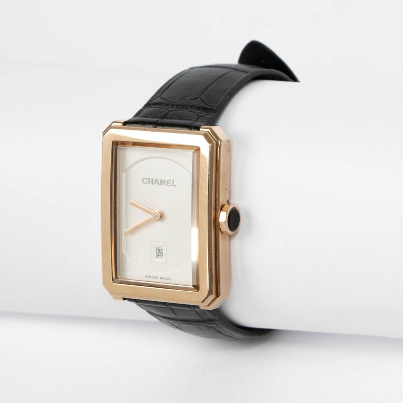Authentic pre-loved Chanel Beige Gold Boy Friend Medium Watch on Labellov.com