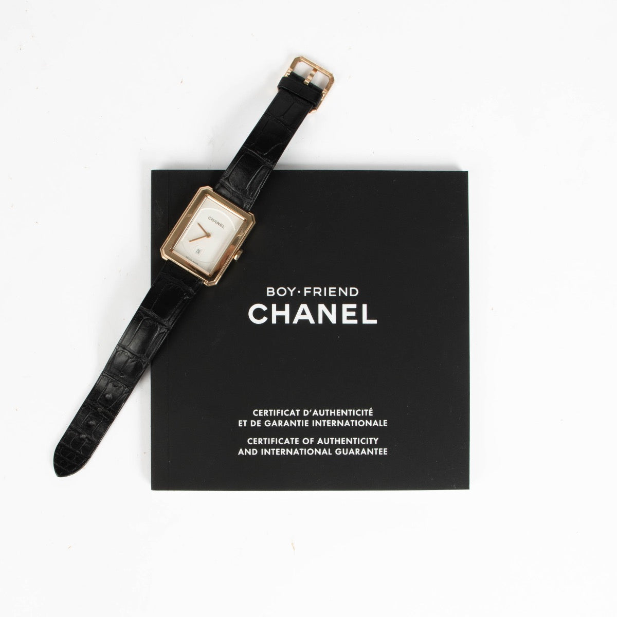 Chanel Beige Gold Boy Friend Medium Watch