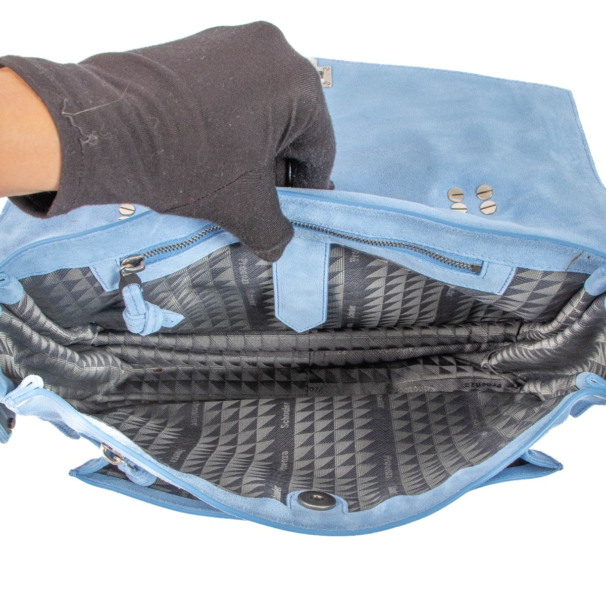 Proenza Schouler Light Blue Suede Medium PS1 Bag