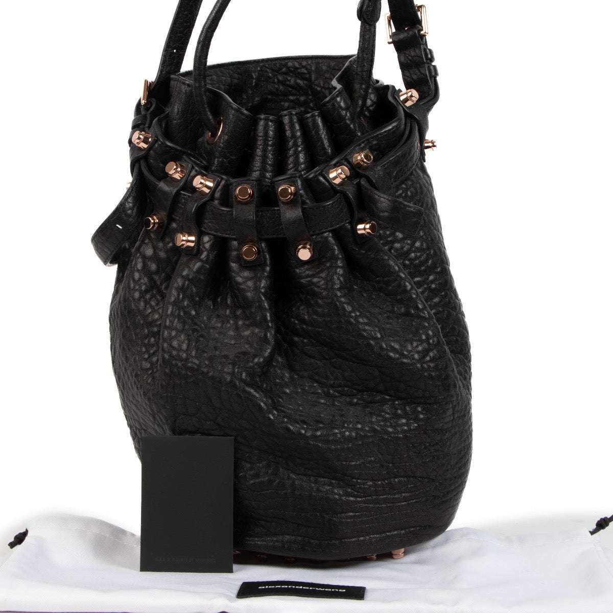 Alexander Wang Black Leather Diego Bucket Bag