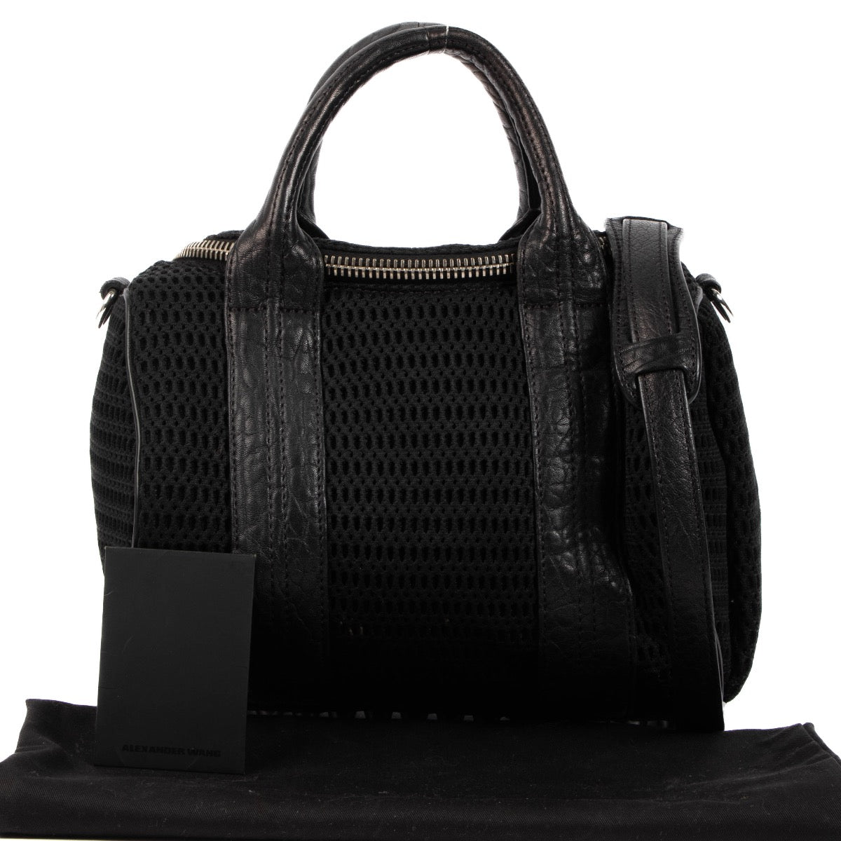 Alexander Wang Black Mesh Rockie Top Handle