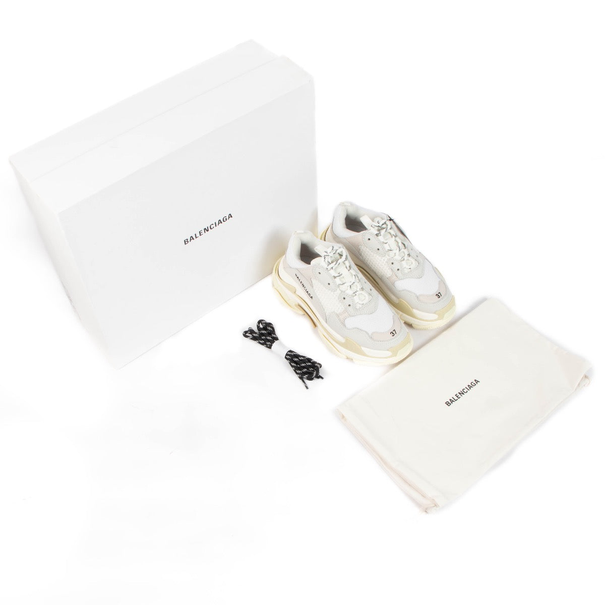 Balenciaga White Triple S Sneakers, Balenciaga White Triple S, Balenciaga Triple S, Balenciaga Sneakers, New, Balenciaga Triple S Sneakers, Balenciaga, Labellov, Preloved, Antwerp