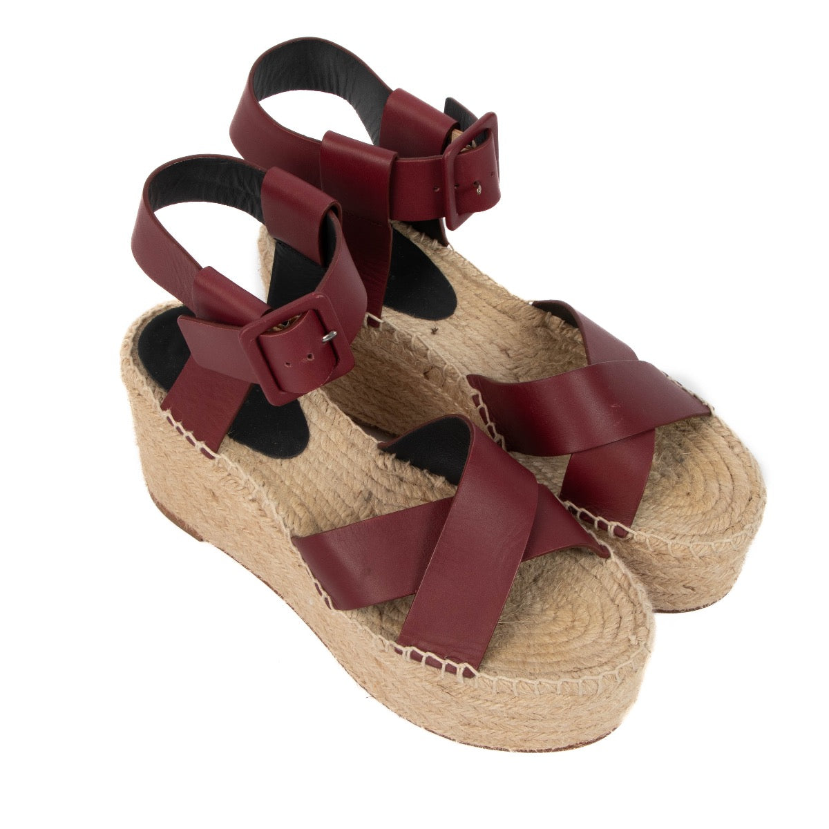 Celine Burgundy Platform Espadrilles, Celine Burgundy Platform, Celine Burgundy Platform Wedges, Celine Platform, Celine Paris, Celine sandal, Celine shoes, Celine leather, Celine, Labellov, Preloved, Antwerp