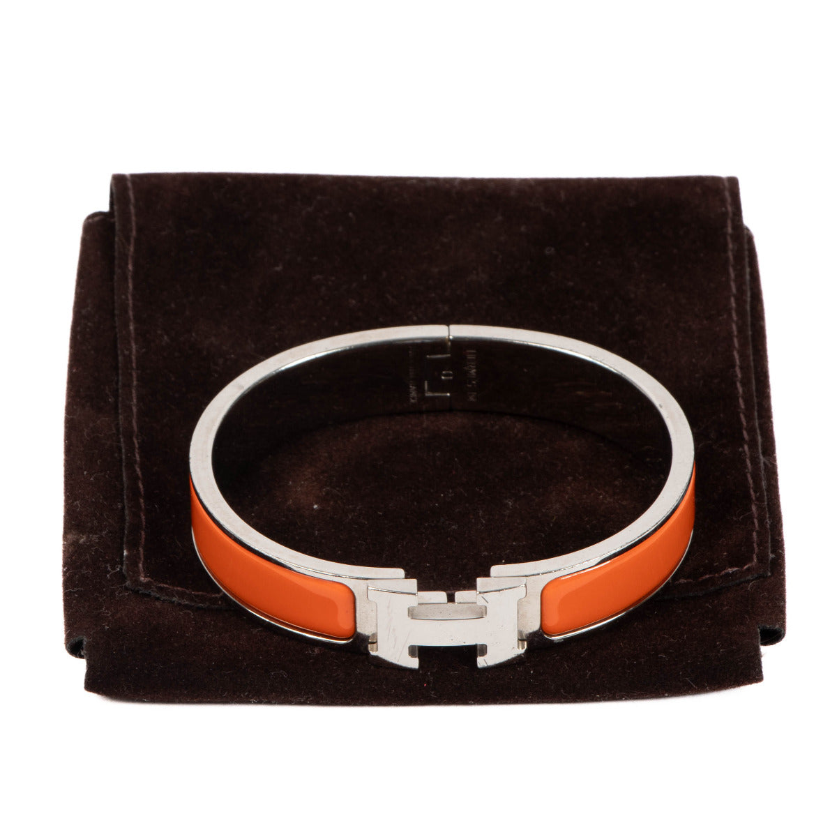 Bracelet Clic H Hermès orange PHW