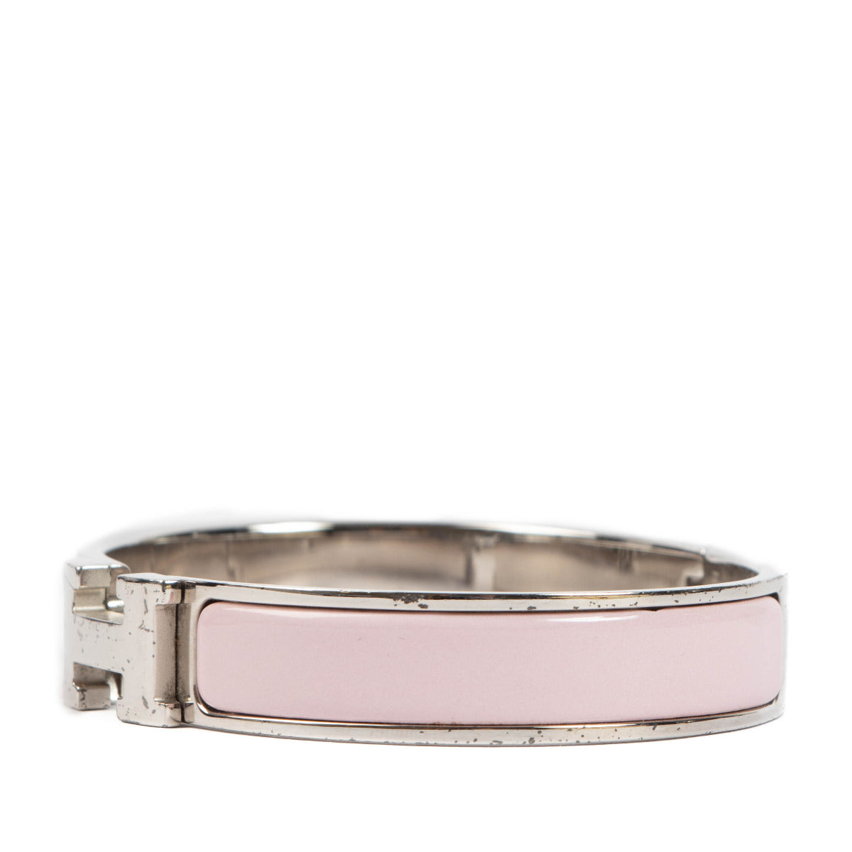Hermès Roze Clic H Armband PHW