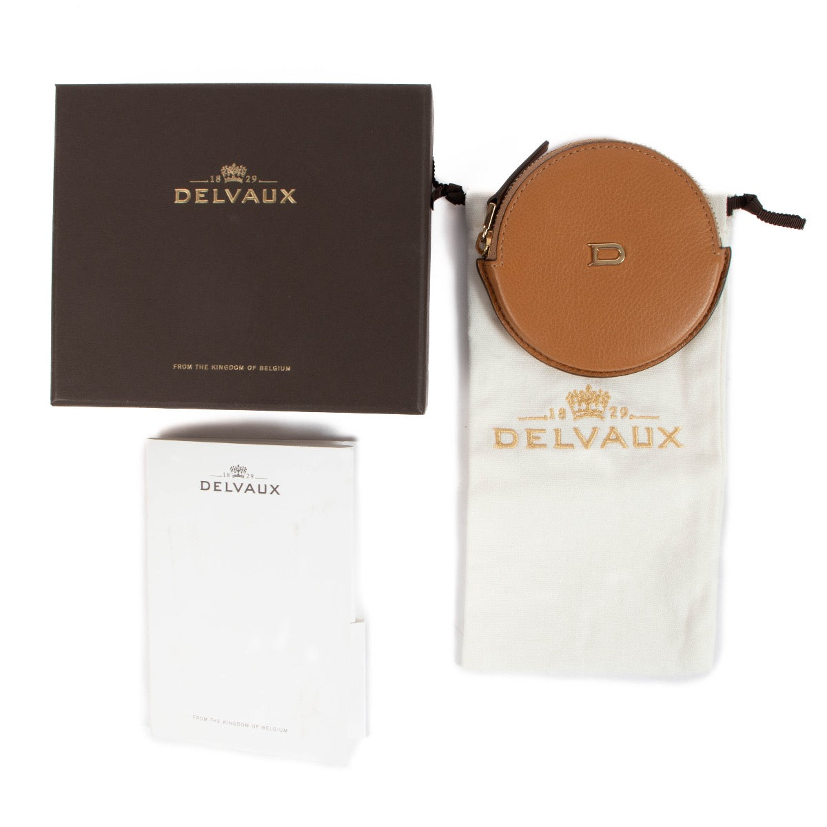 Shop 100% authentic second-hand Delvaux Round Brown Wallet on Labellov.com