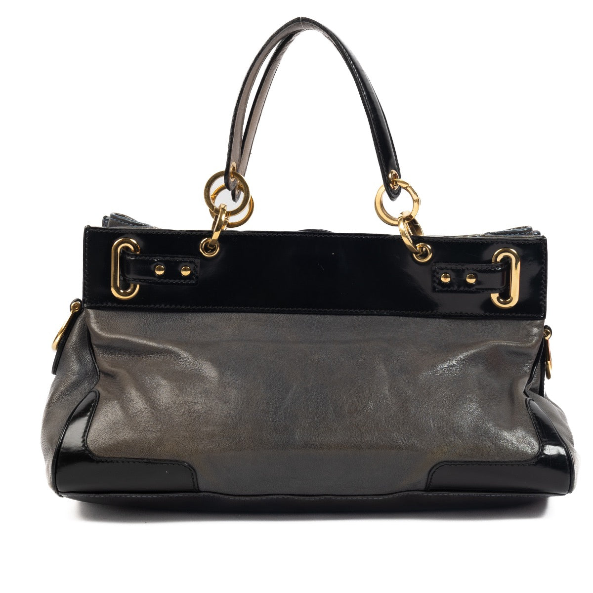 authentic second hand Balenciaga Grey Leather Moon Top handle Bag on Labellov.com