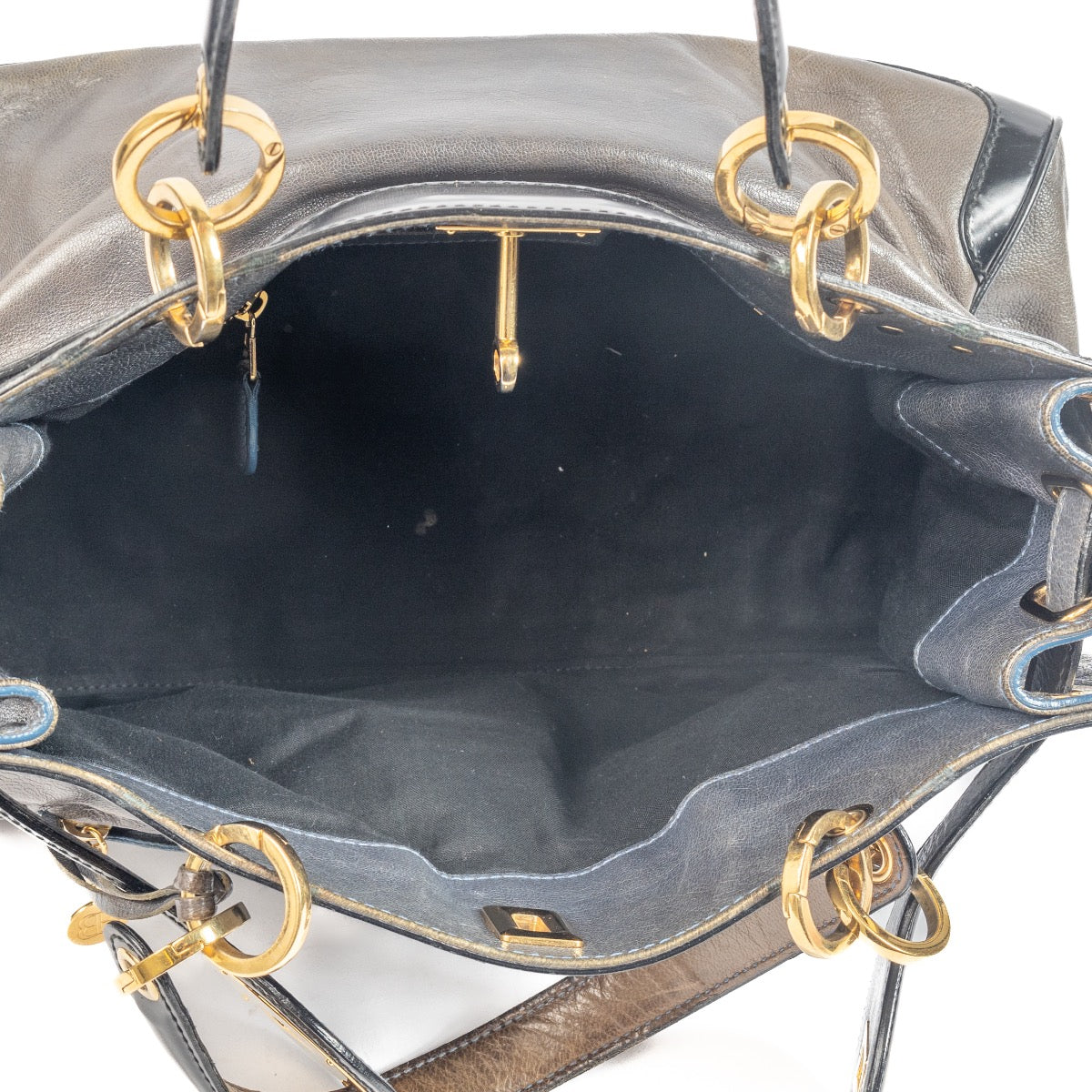 authentic second hand Balenciaga Grey Leather Moon Top handle Bag on Labellov.com