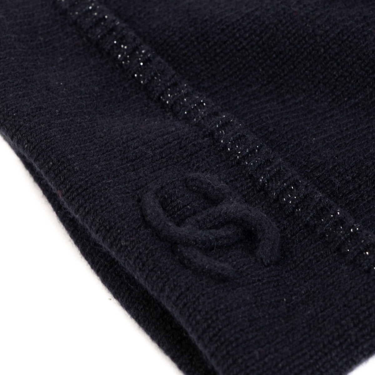 Chanel Blauwe CC Logo Kasjmier Muts