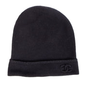 Chanel Blue CC Logo Cashmere Beanie