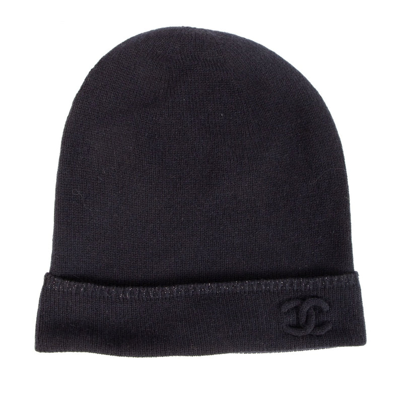 Chanel Blue CC Logo Cashmere Beanie
