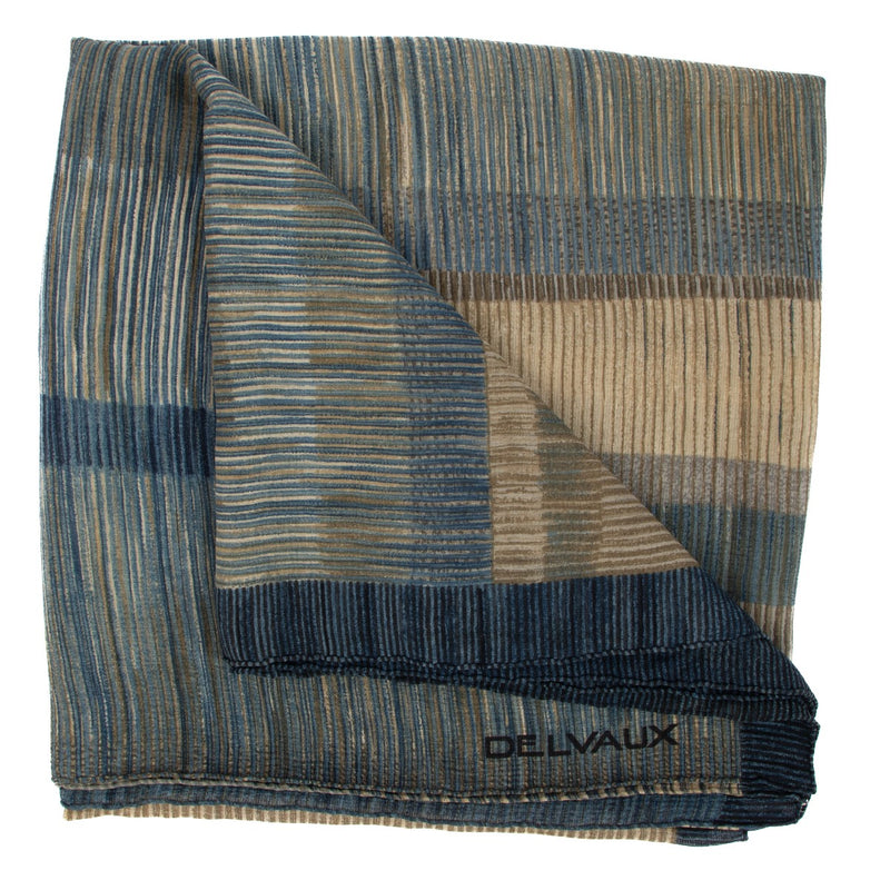 Delvaux Multicolor Striped Silk Shawl