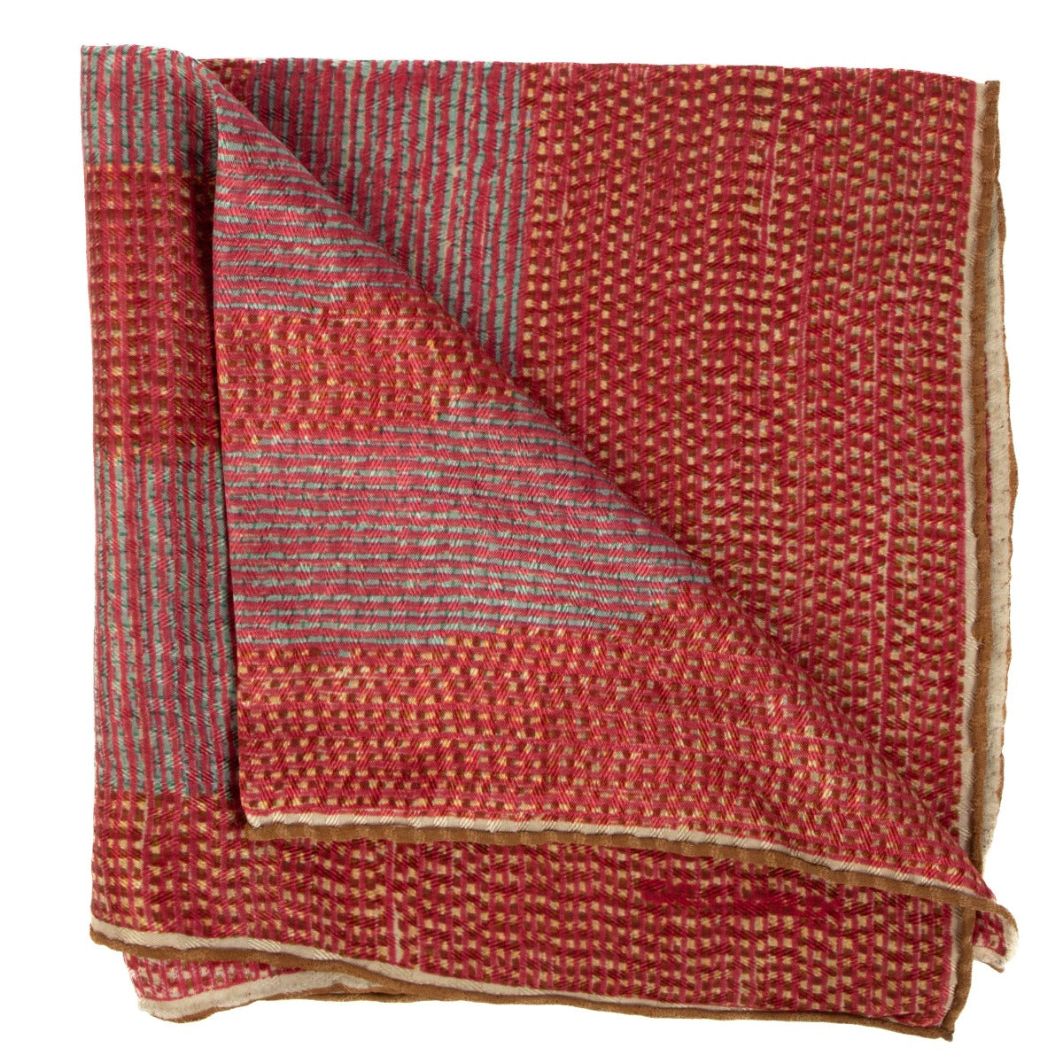 Delvaux Burgundy D Scarf 40