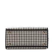Shop 100% authentic second-hand Christian Dior Black and White Houndstooth Embroidery MM Lady D-Lite Bag on Labellov.com