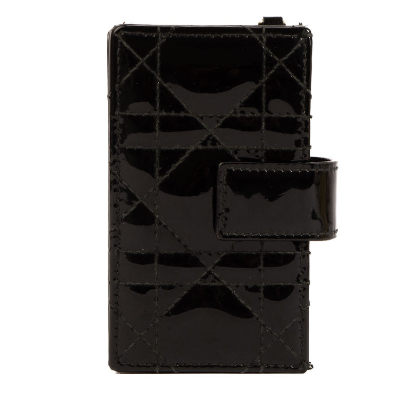 Christian Dior Black Patent Cannage Lady Dior 5-Gusset Card Holder for the best price at Labellov secondhand luxury in Antwerp