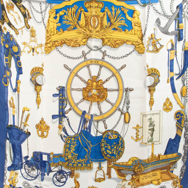 Hermès Multicolor Musée Silk 90 Scarf