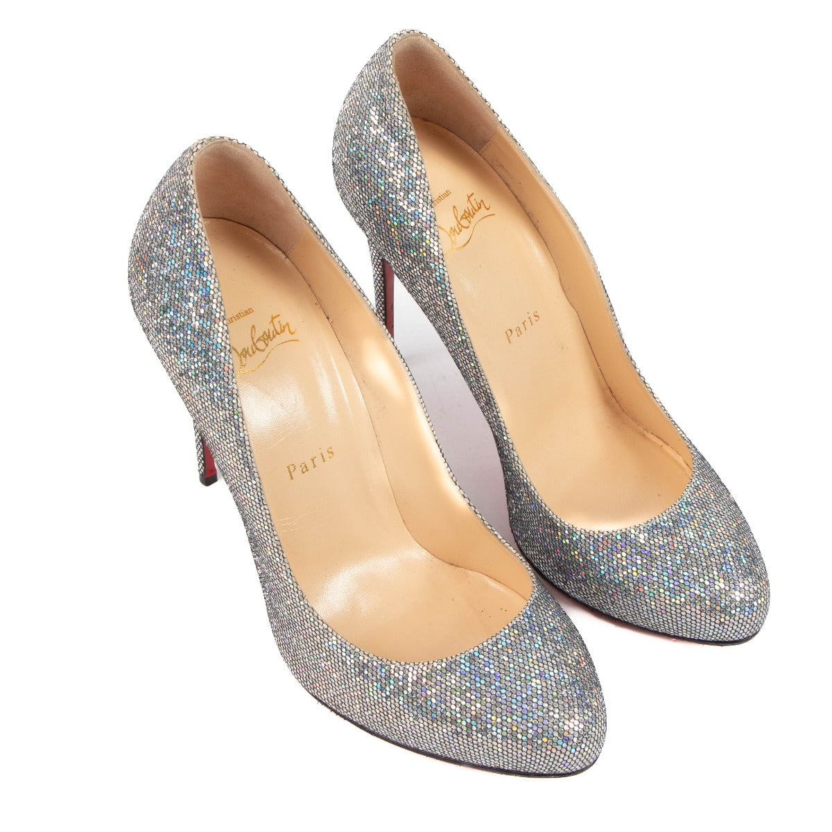 Christian Louboutin Glitter Disco Ball Dorissima Heels