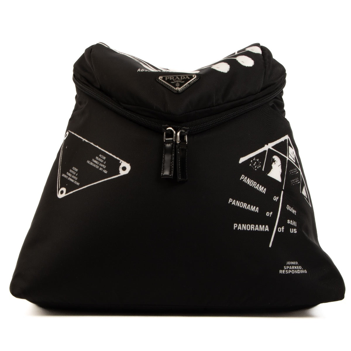 Prada Black Nylon Signaux Backpack