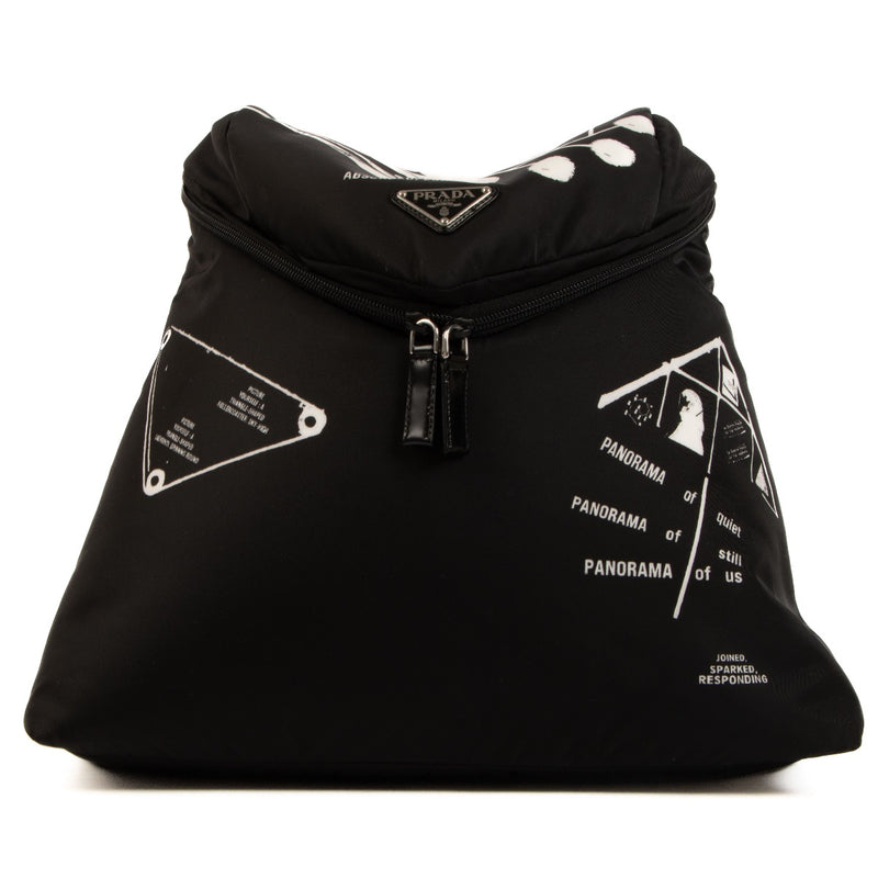 Prada Black Nylon Signaux Backpack