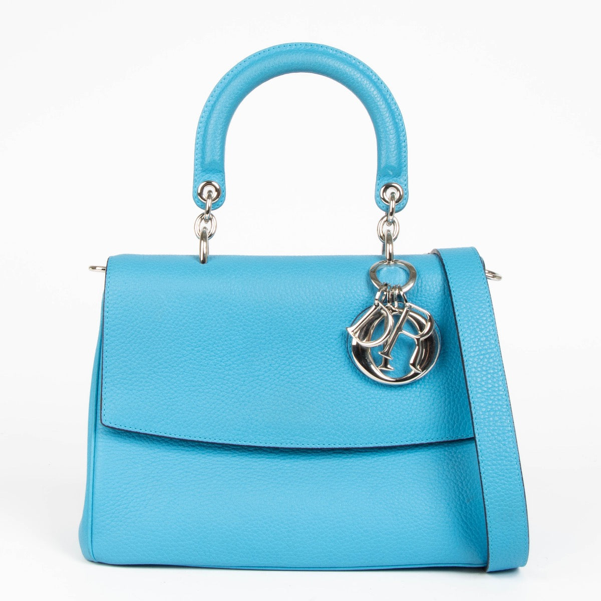 Authentic pre-loved Christian Dior Blue Medium Be Dior Top Handle Bag on Labellov.com