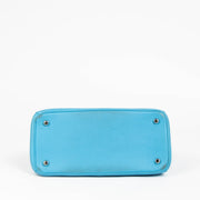 Authentic pre-loved Christian Dior Blue Medium Be Dior Top Handle Bag on Labellov.com