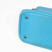 Authentic pre-loved Christian Dior Blue Medium Be Dior Top Handle Bag on Labellov.com