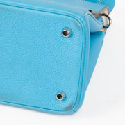 Authentic pre-loved Christian Dior Blue Medium Be Dior Top Handle Bag on Labellov.com