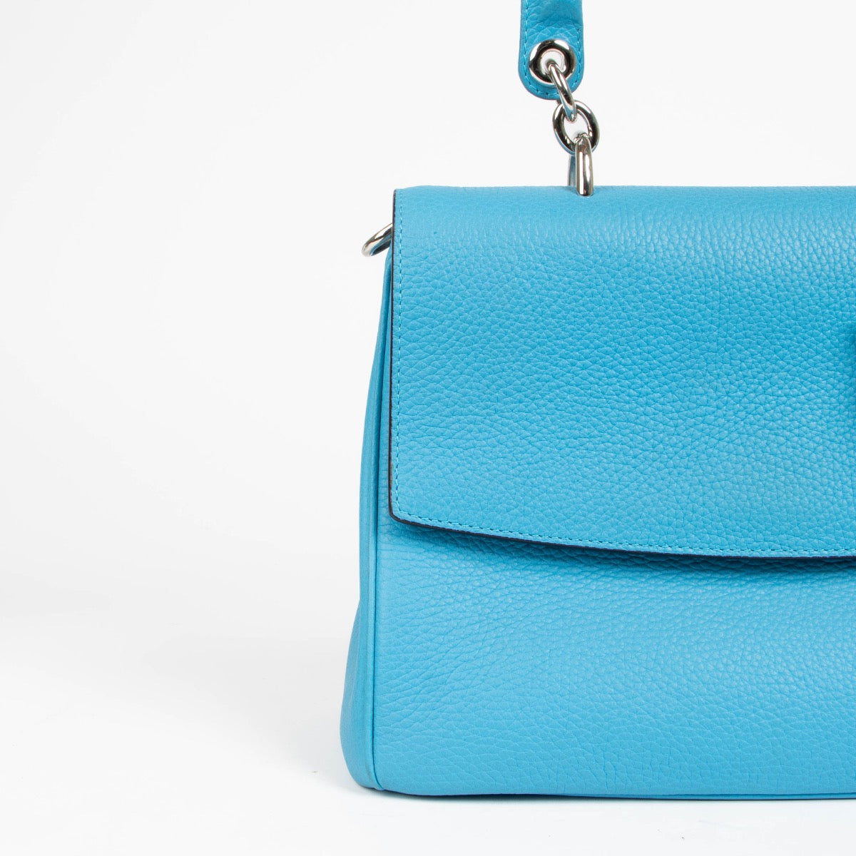 Authentic pre-loved Christian Dior Blue Medium Be Dior Top Handle Bag on Labellov.com