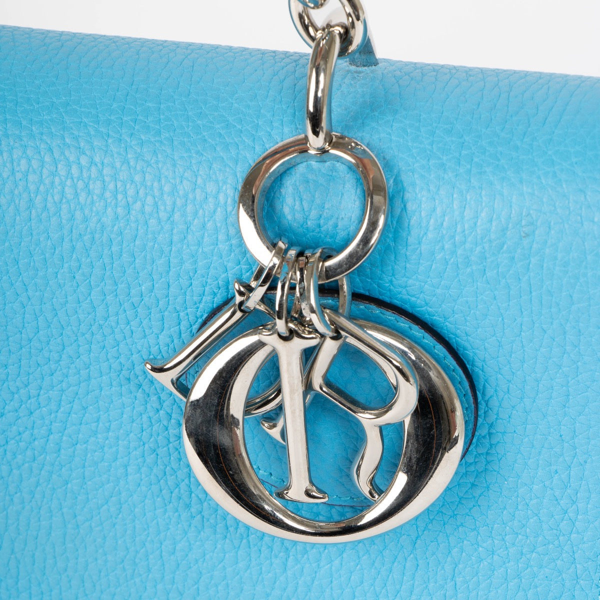 Authentic pre-loved Christian Dior Blue Medium Be Dior Top Handle Bag on Labellov.com