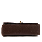 Shop safe online at Labellov in Antwerp, Brussels and Knokke this 100% authentic second hand Chanel Brown Lambskin Medium Classic Flap Bag