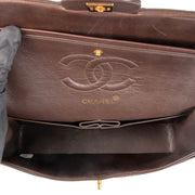 Shop safe online at Labellov in Antwerp, Brussels and Knokke this 100% authentic second hand Chanel Brown Lambskin Medium Classic Flap Bag