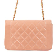 Shop safe online at Labellov in Antwerp, Brussels and Knokke this 100% authentic second hand Chanel Pink Lambskin Diana Crossbody Bag
