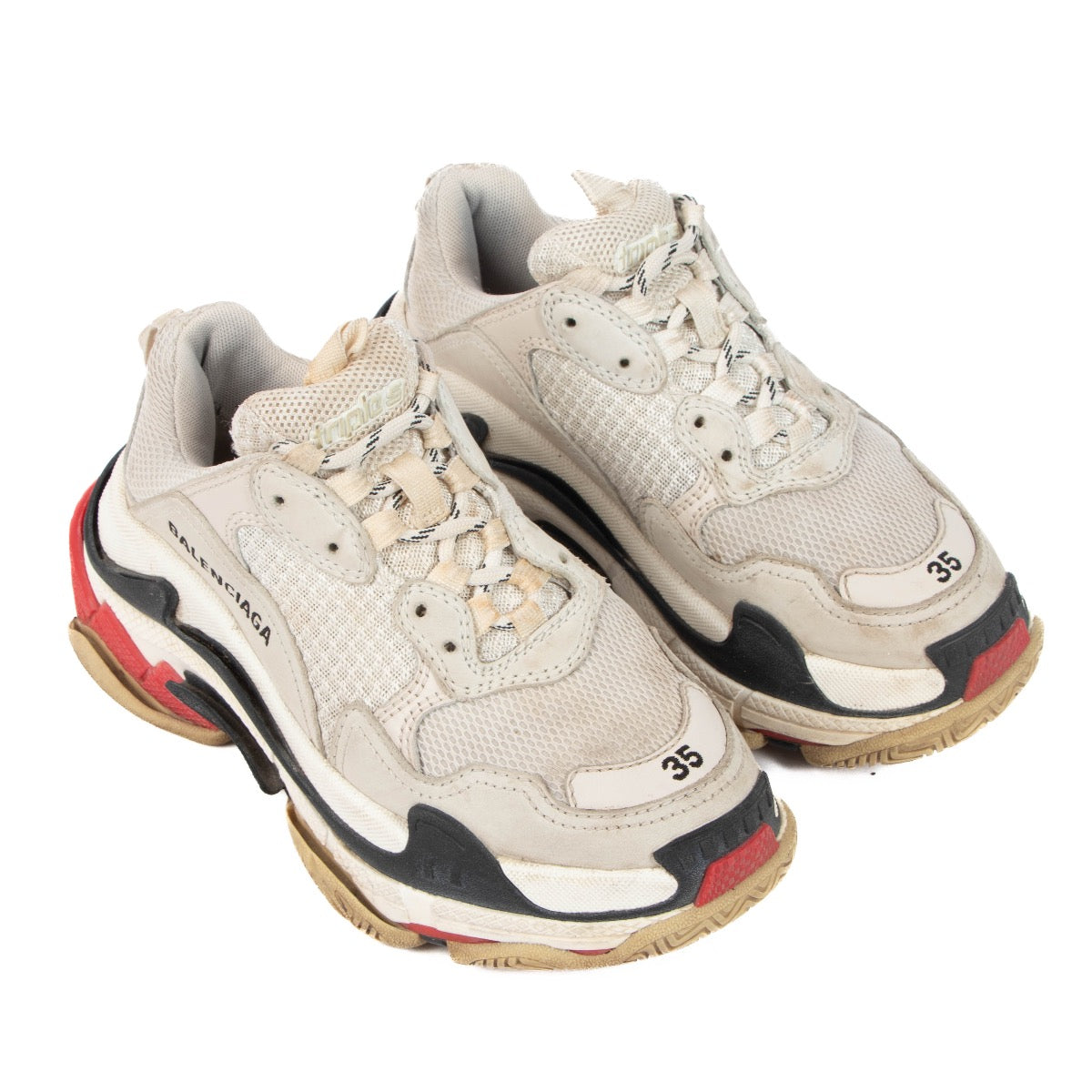 shop 100% authentic second hand Balenciaga White Triple S Sneakers - Size 35 on Labellov.com