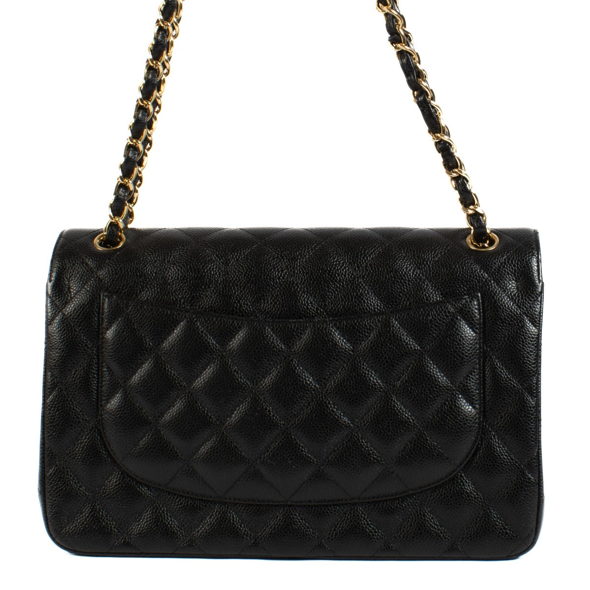 Chanel Black Caviar Leather Large Classic Bag