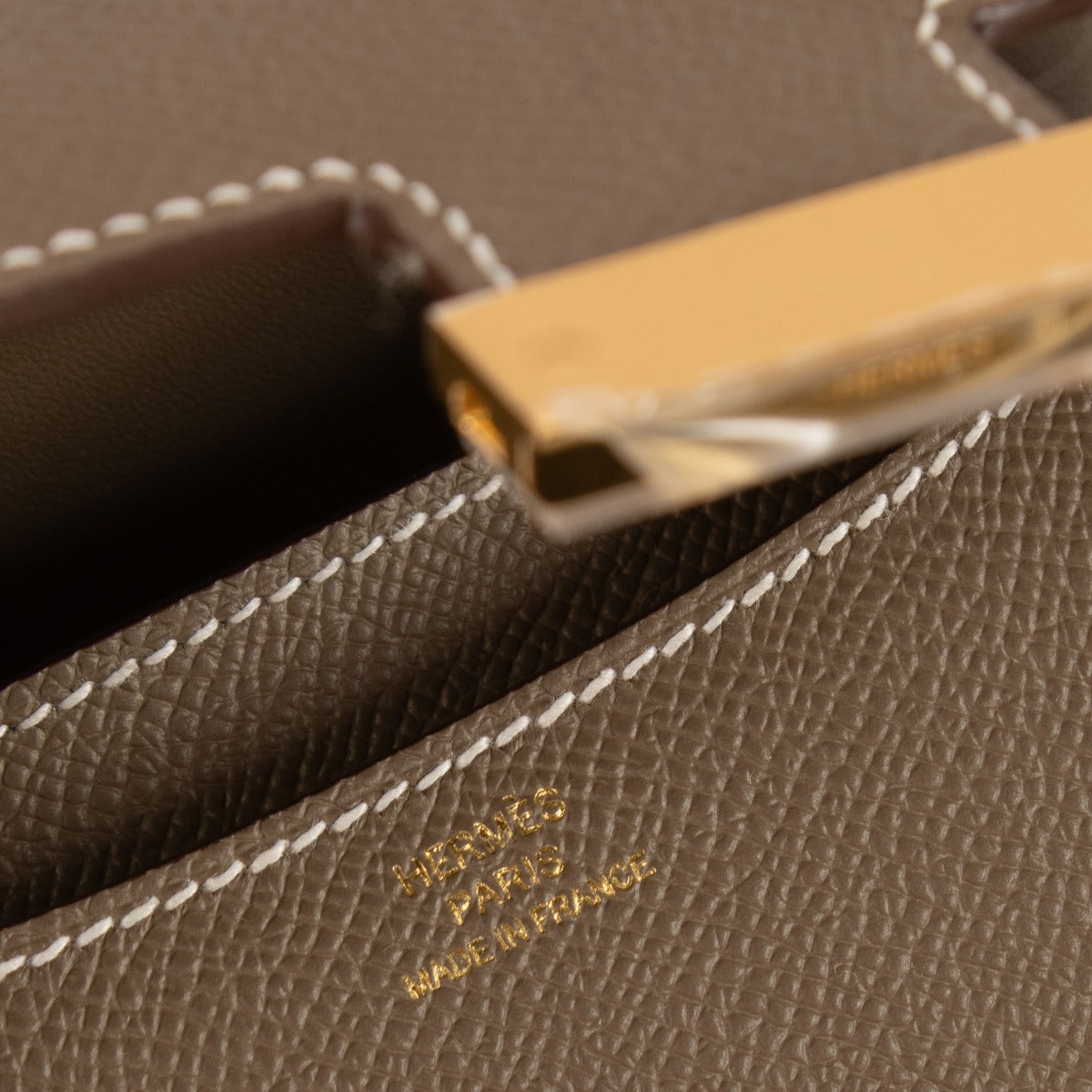 Authentic second hand brand new store fresh 2024 Hermès Constance Mini Etoupe Epsom on www.labellov.com