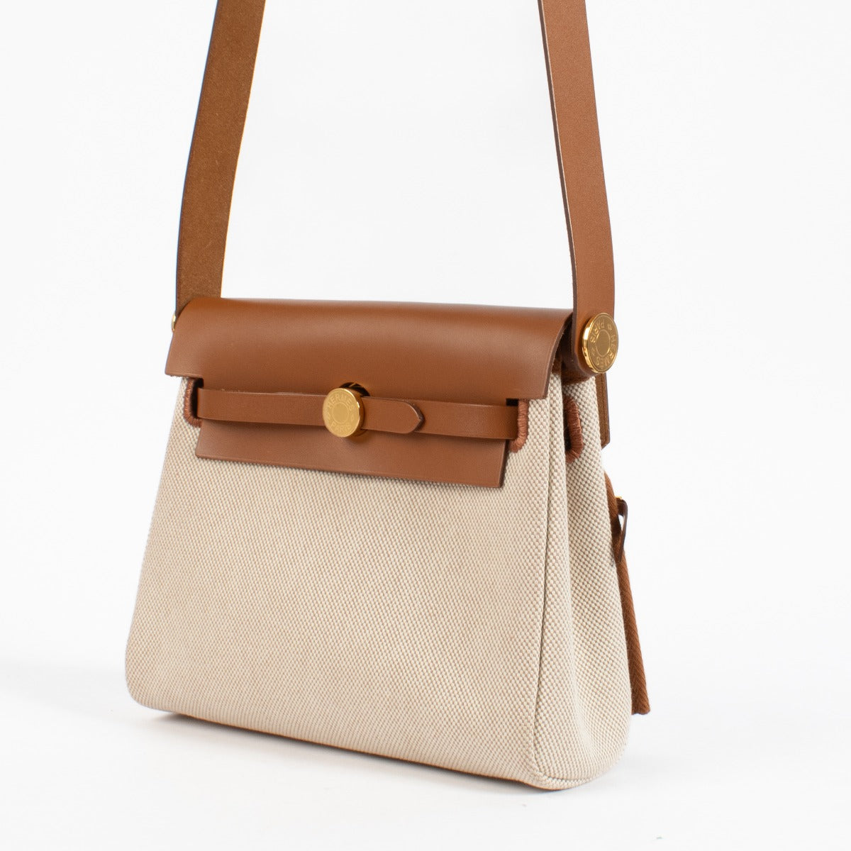 Hermès Herbag Zip 20 Ecru/Beige/Fauve Toile Militaire/Hunter GHW