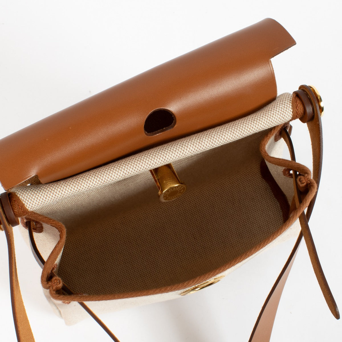 Hermès Herbag Zip 20 Ecru/Beige/Fauve Toile Militaire/Hunter GHW