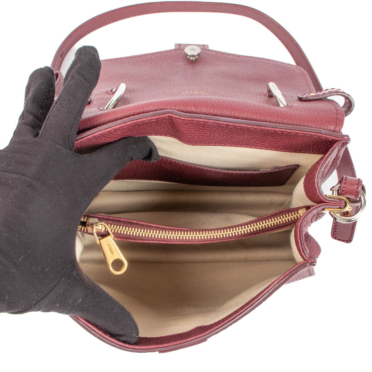 Chloé Burnt Mahogany Small Aby Day Bag