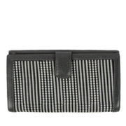 Delvaux Grey Toile de Cuir Long Wallet