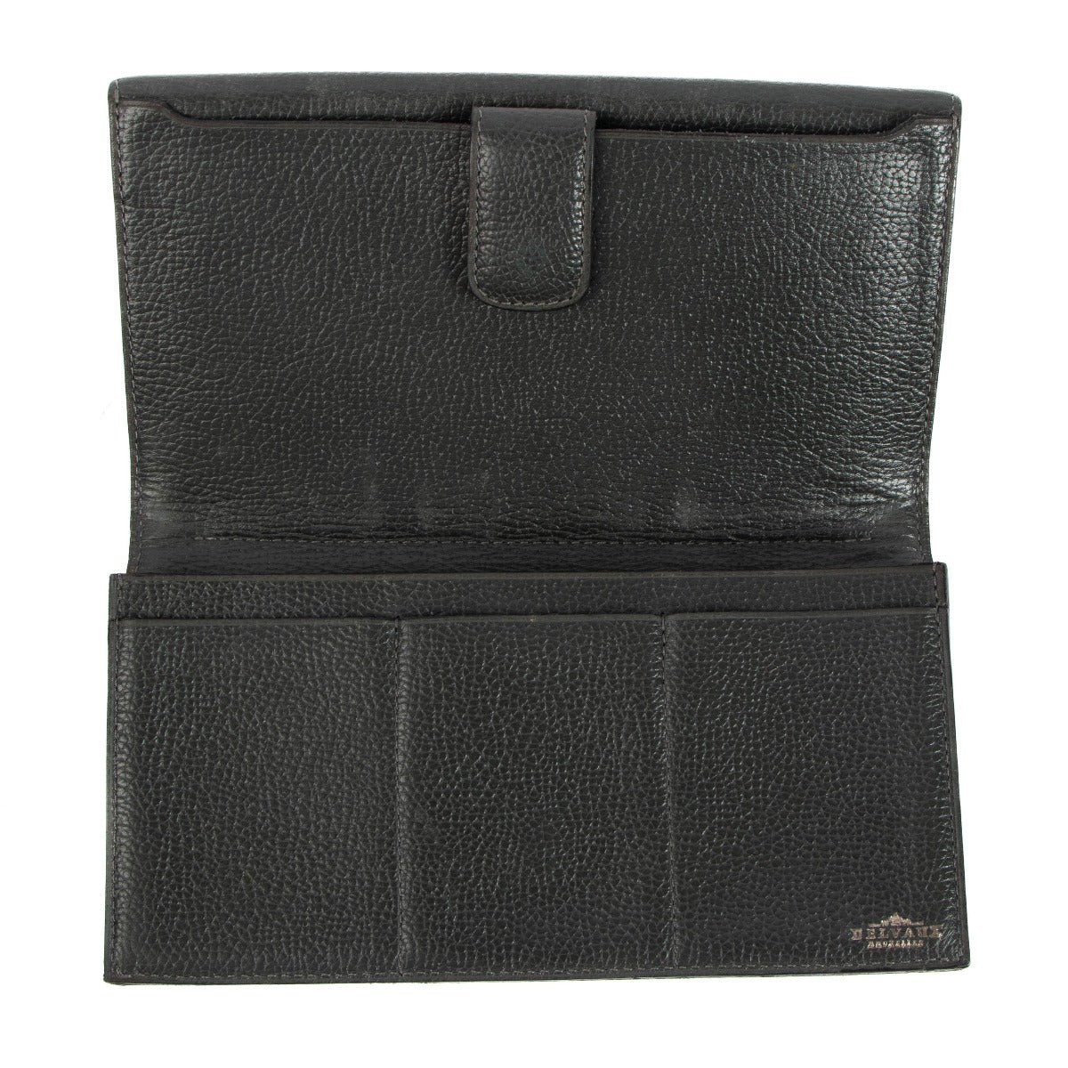 Delvaux Grey Toile de Cuir Long Wallet