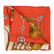 Shop 100% authentic second-hand Hermès Orange Cliquetis Silk Scarf on Labellov.com