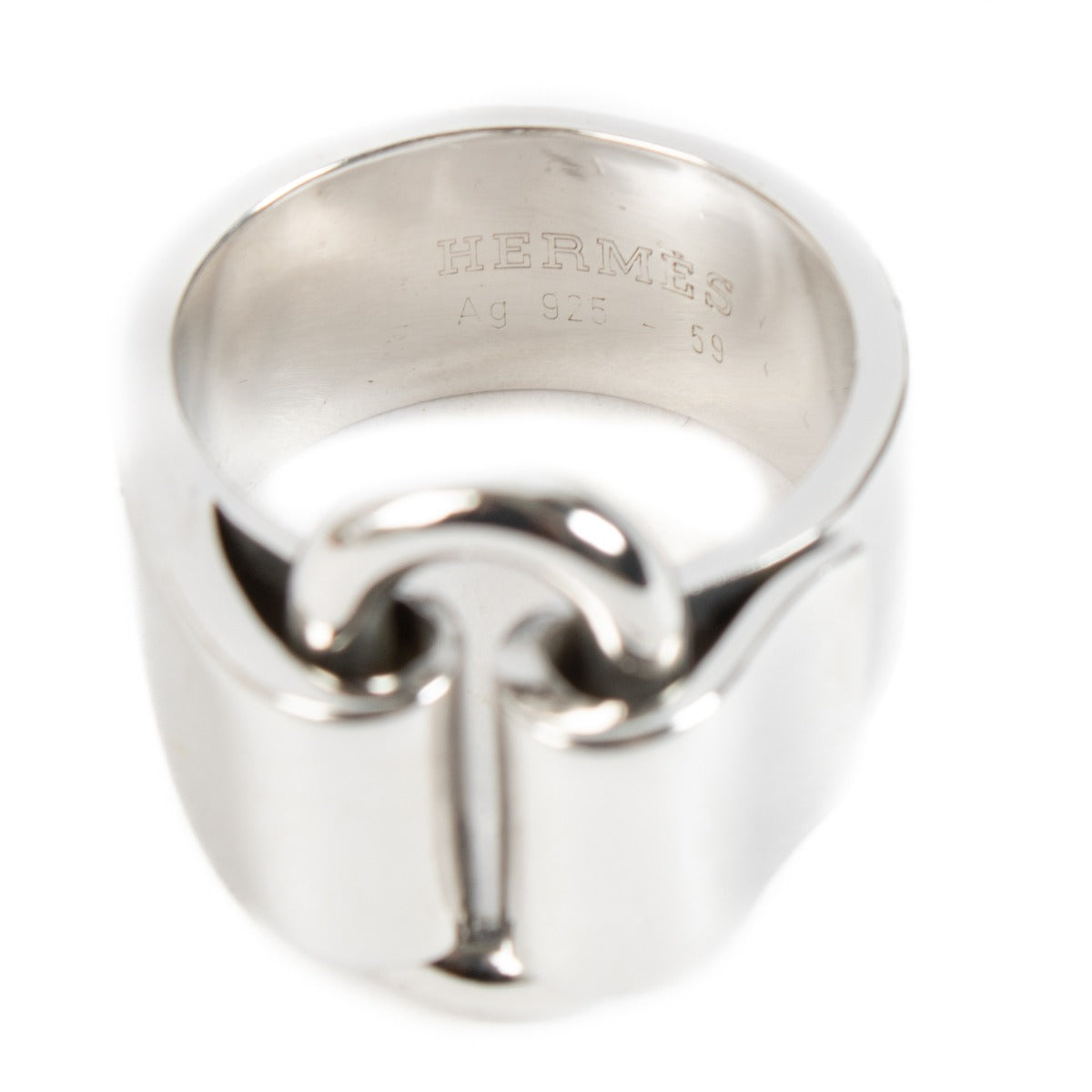 Bague Attelage Hermès en argent sterling - Taille 59