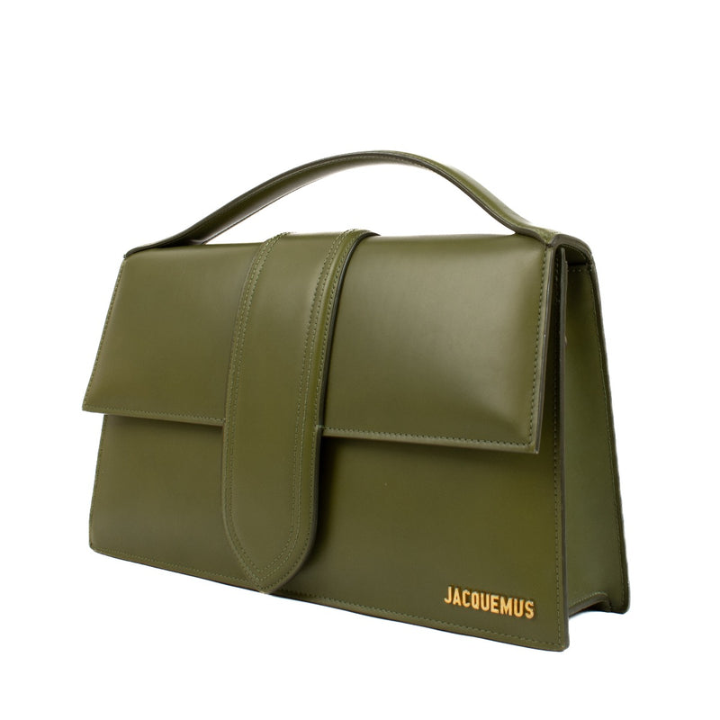 Authentic second hand Jacquemus Khaki Leather Le Bambinou Bag on Labellov.com